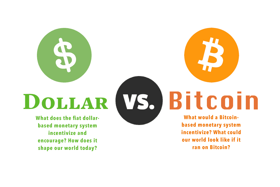 what makes the us dollar different from bitcoin